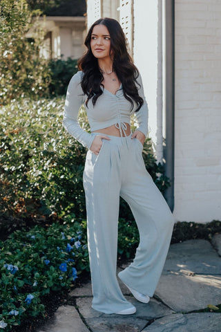 Jumpsuit and Cardigan Set (GRAY)