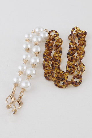 Pearls and Gold Mask Chain